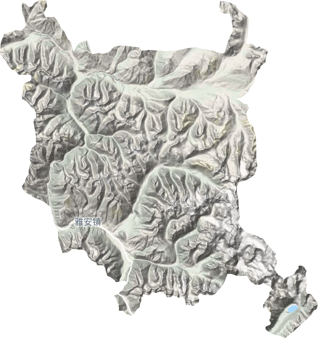雅安鎮地形圖