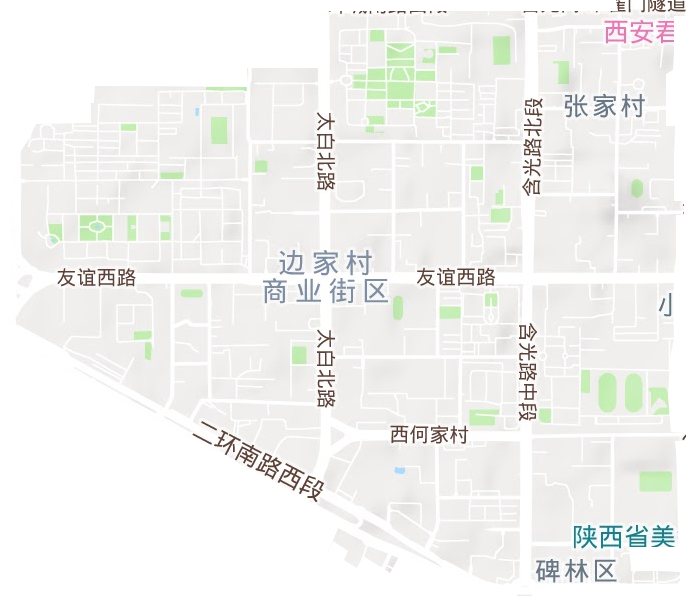 張家村街道地形圖