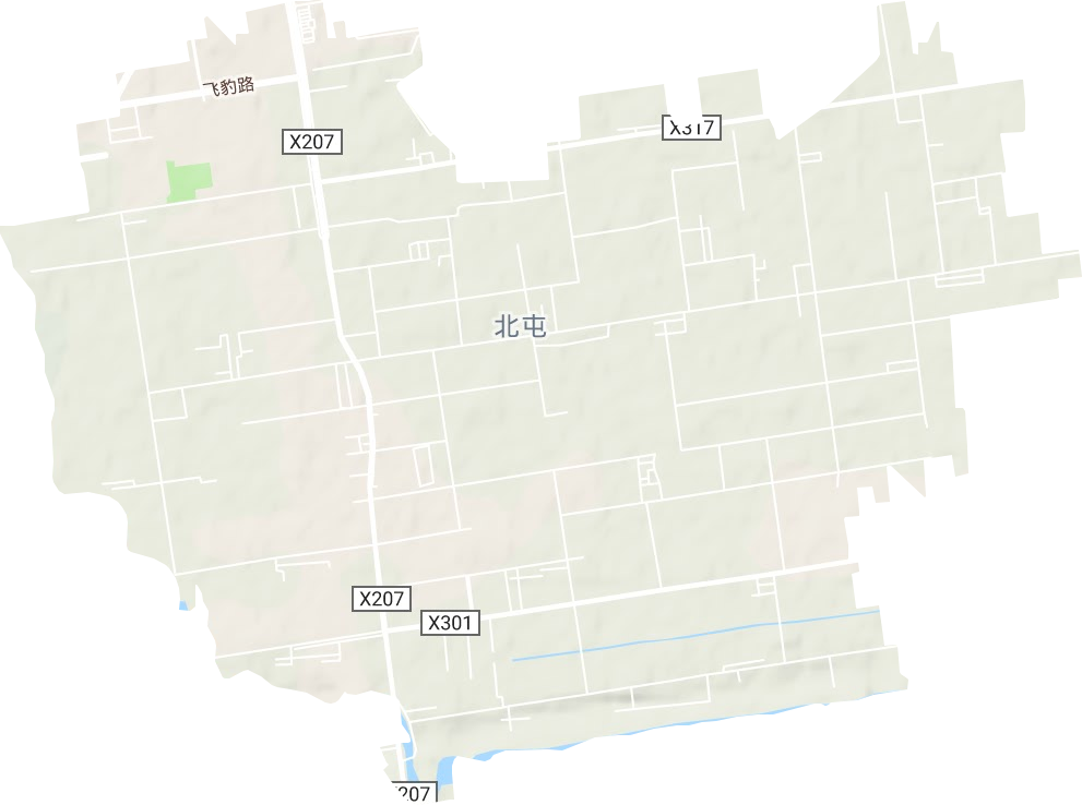 北屯街道地形圖