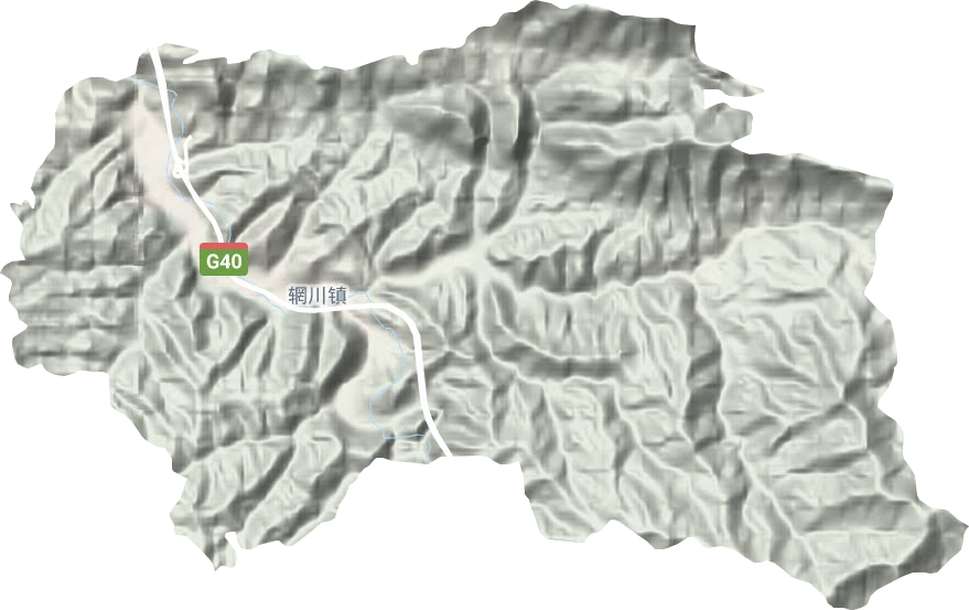 輞川鎮(zhèn)地形圖
