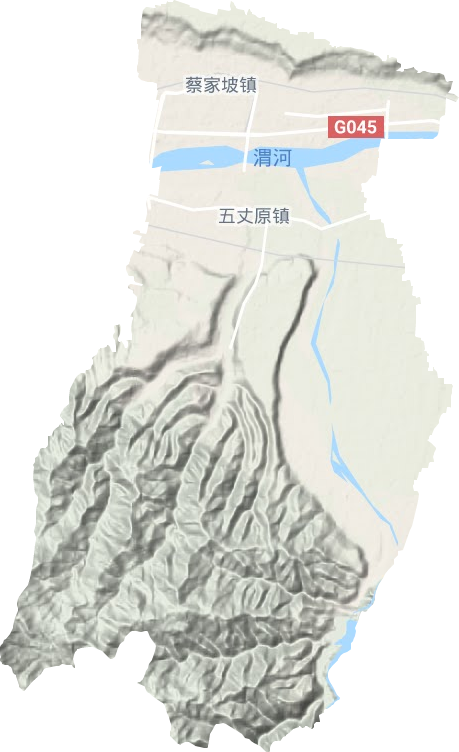 蔡家坡鎮地形圖