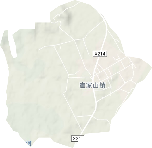 崔家山鎮地形圖
