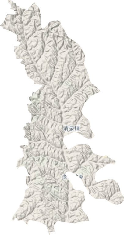 清泉鎮(zhèn)地形圖