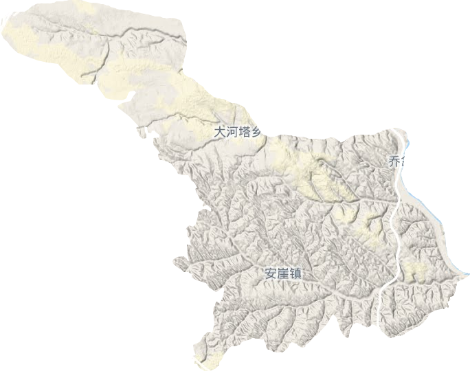 大河塌鄉(xiāng)地形圖