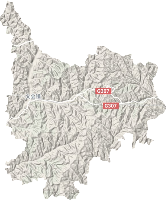 義會鎮地形圖