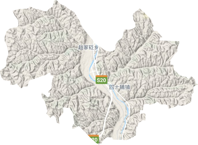 四十里鋪鎮(zhèn)地形圖