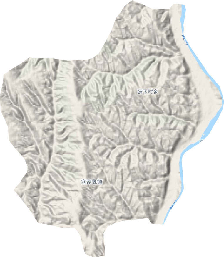 寇家塬鎮(zhèn)地形圖