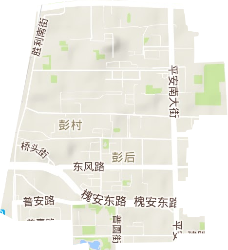 彭后街道地形圖