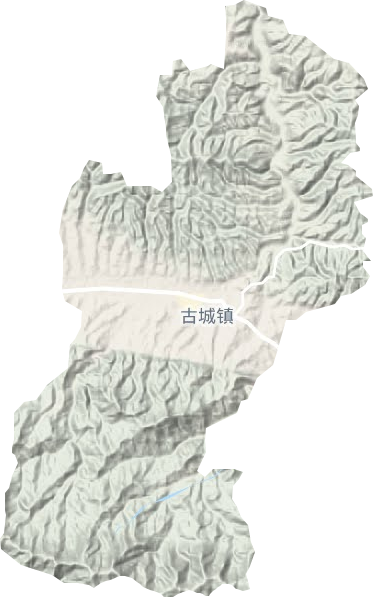 古城鎮(zhèn)地形圖