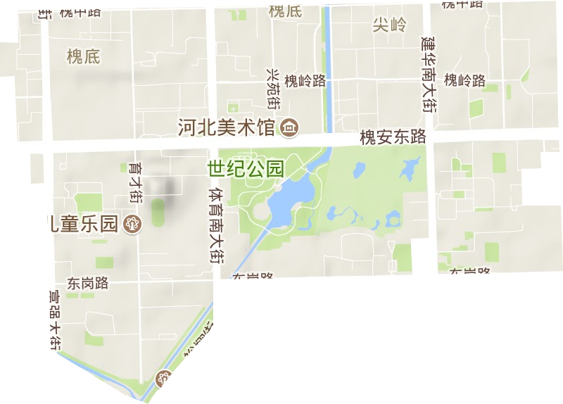 槐底街道地形圖