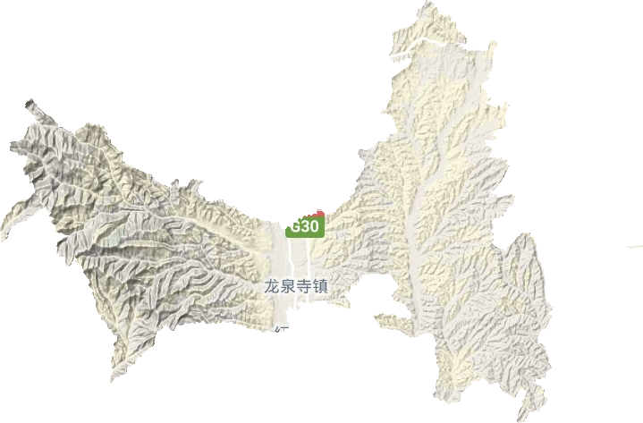 龍泉寺鎮地形圖
