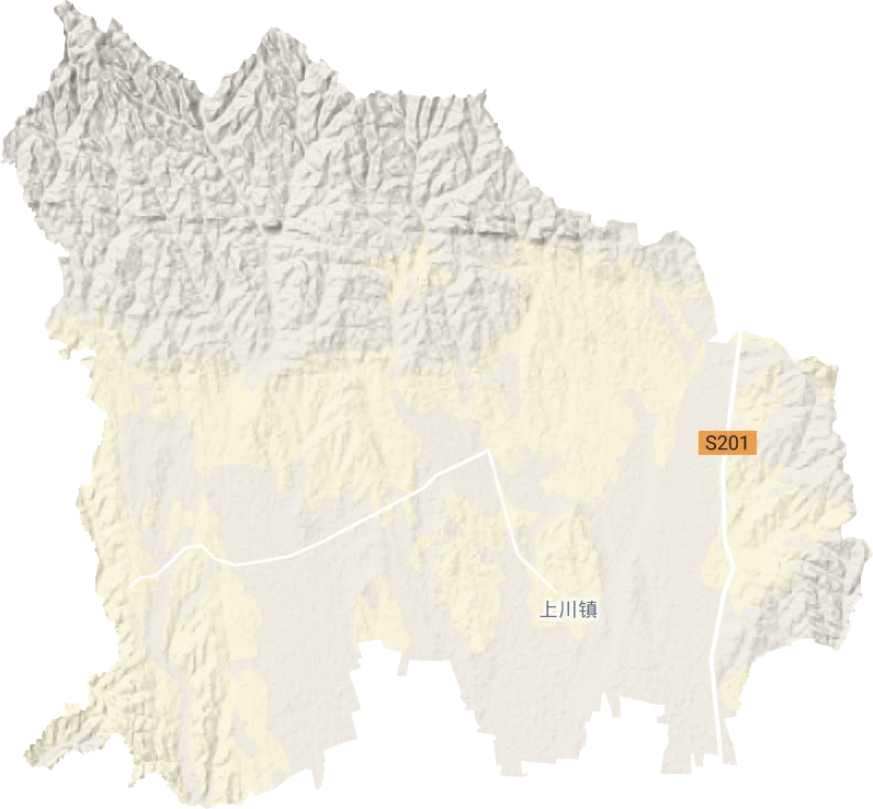 上川鎮(zhèn)地形圖