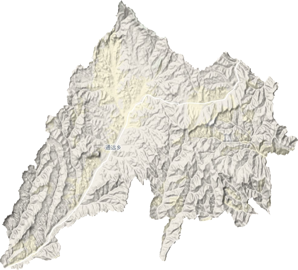 通遠鄉(xiāng)地形圖