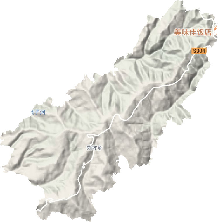 劉坪鄉地形圖