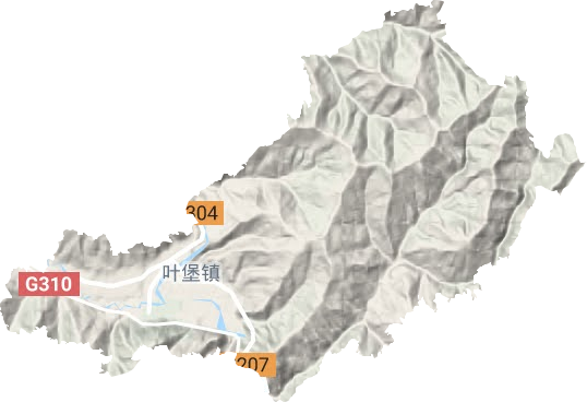 葉堡鄉(xiāng)地形圖