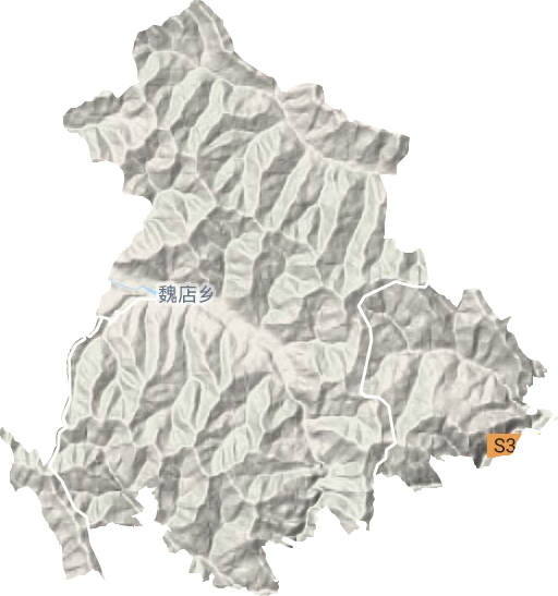 魏店鄉(xiāng)地形圖