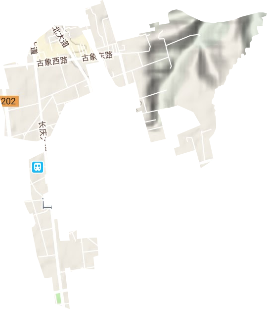 西街辦事處地形圖