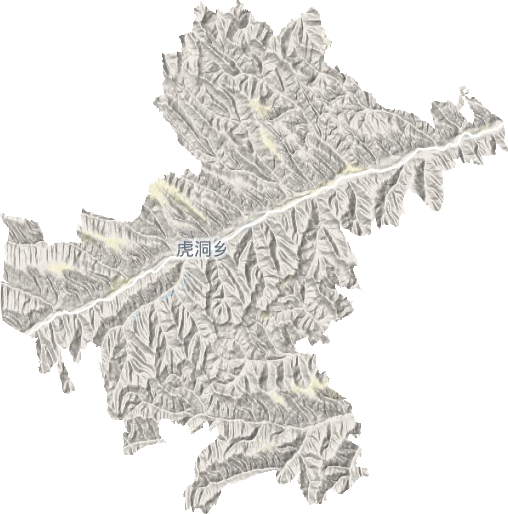 虎洞鄉(xiāng)地形圖