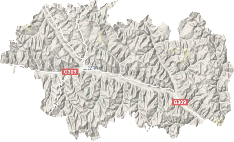 三岔鎮地形圖