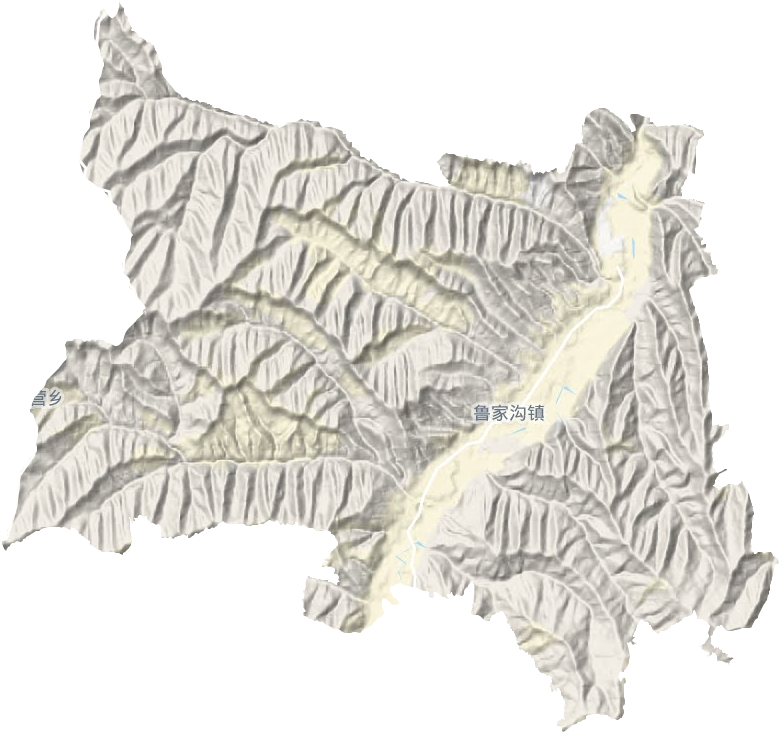 魯家溝鎮地形圖