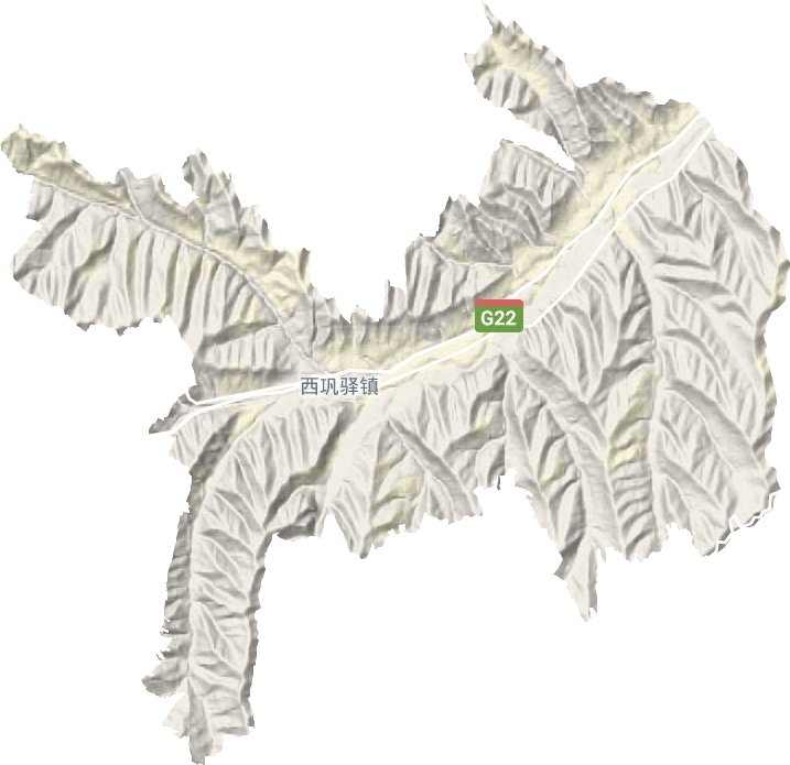 西鞏驛鎮(zhèn)地形圖