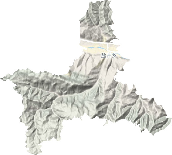 鹽井鄉(xiāng)地形圖