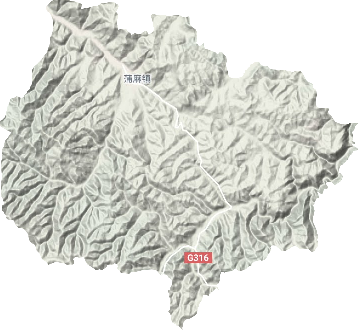 蒲麻鎮(zhèn)地形圖
