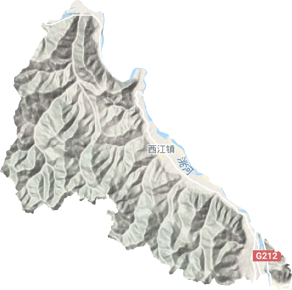 西江鎮(zhèn)地形圖