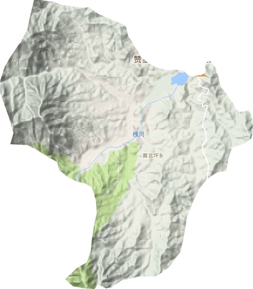 黃北坪鄉地形圖