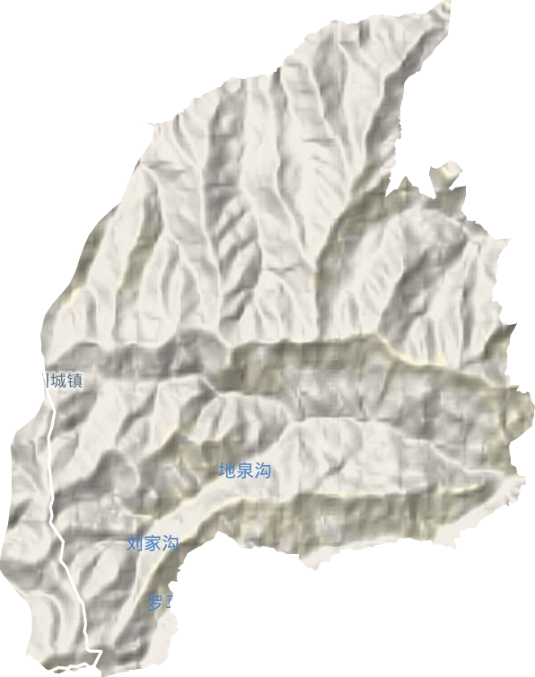 川城鎮(zhèn)地形圖