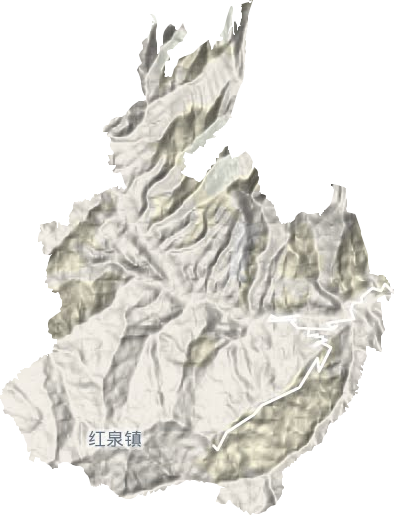紅泉鎮(zhèn)地形圖