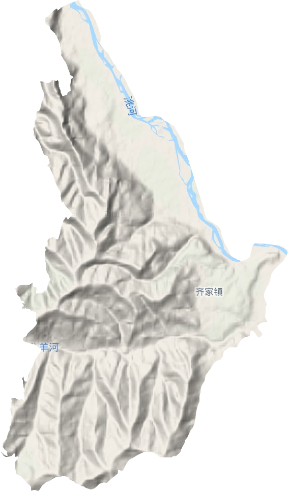 齊家鎮地形圖