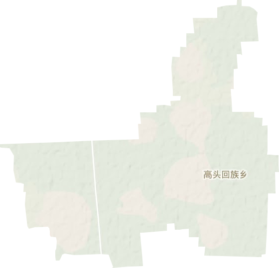 高頭回族鄉(xiāng)地形圖