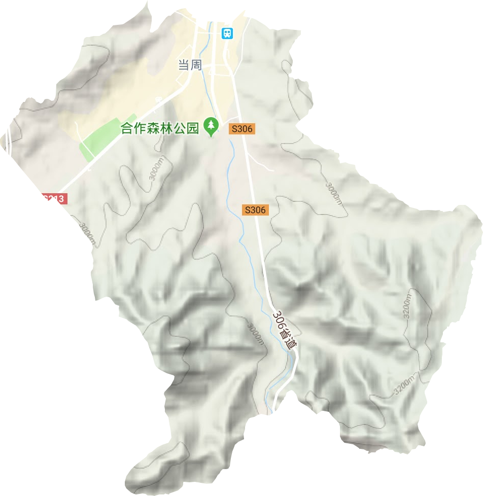 當周街道地形圖