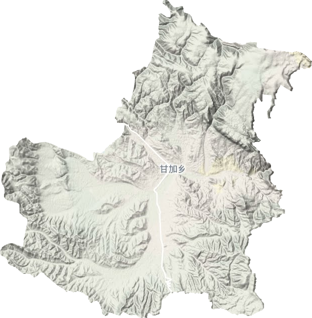 甘加鄉地形圖