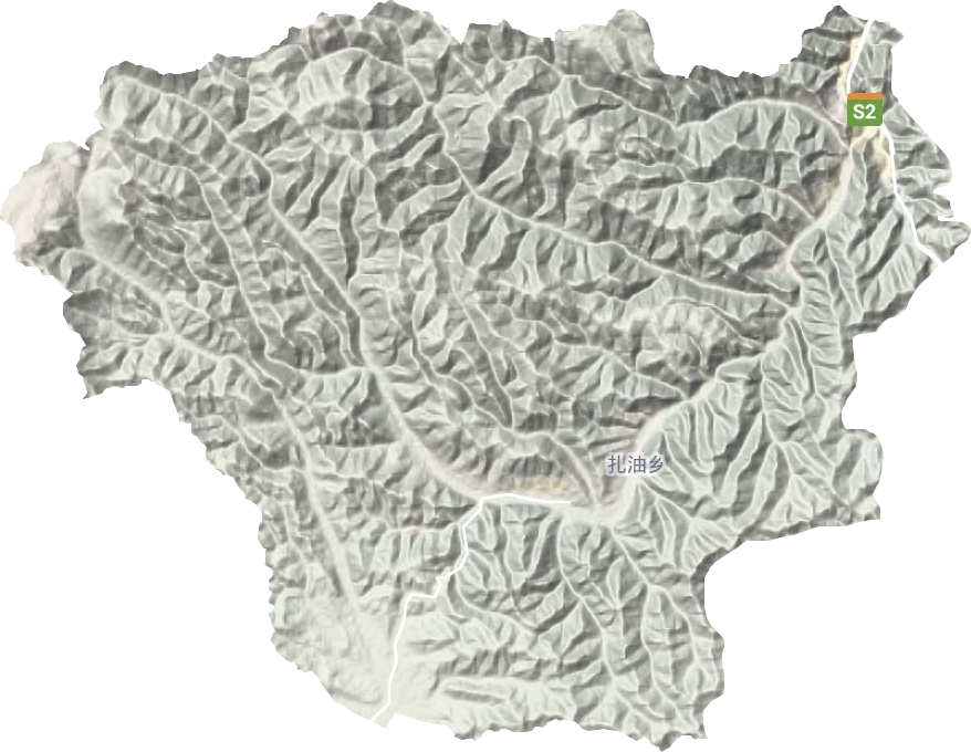 扎油鄉地形圖