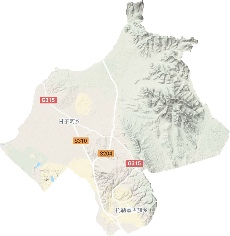 甘子河鄉(xiāng)地形圖