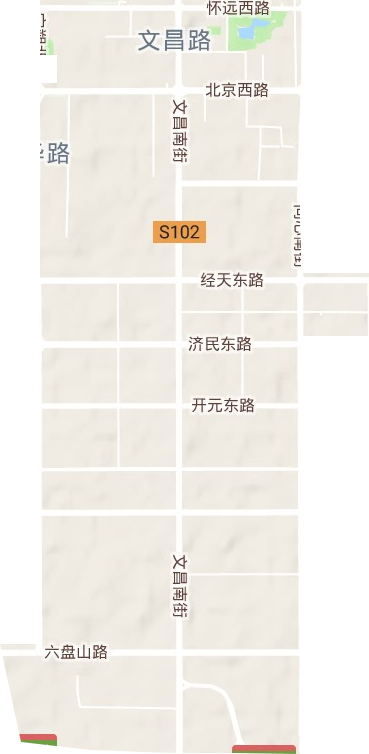 文昌路街道地形圖