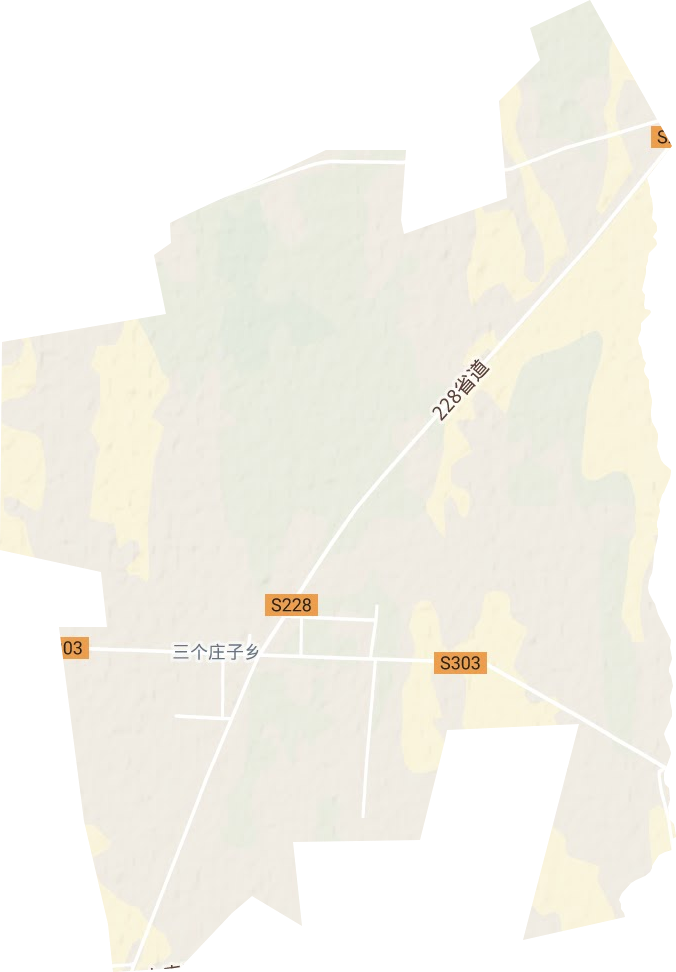 三個莊子鄉地形圖
