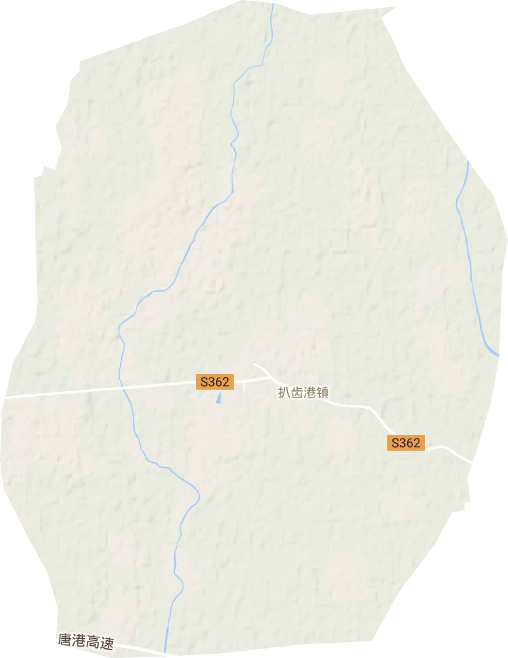 扒齒港鎮(zhèn)地形圖