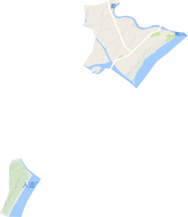 南戴河街道地形圖