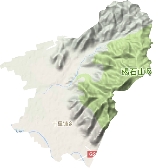 十里鋪鄉(xiāng)地形圖