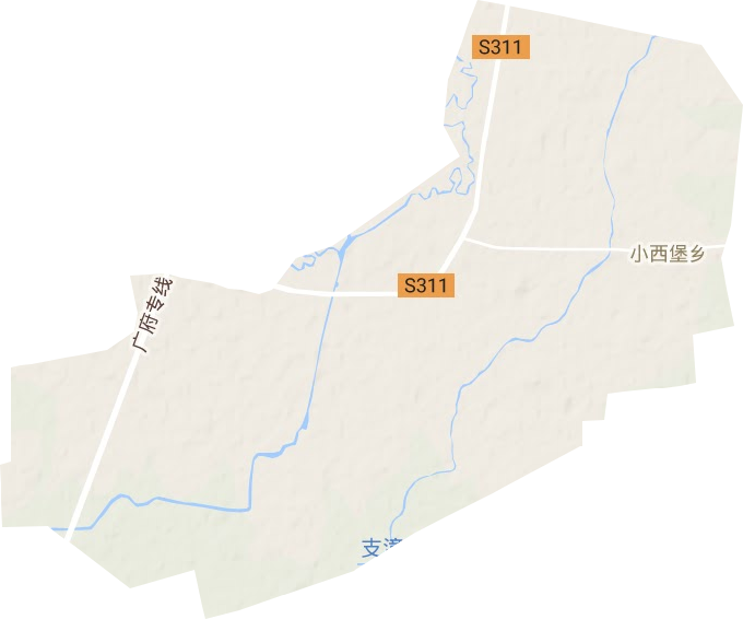 小西堡鄉(xiāng)地形圖