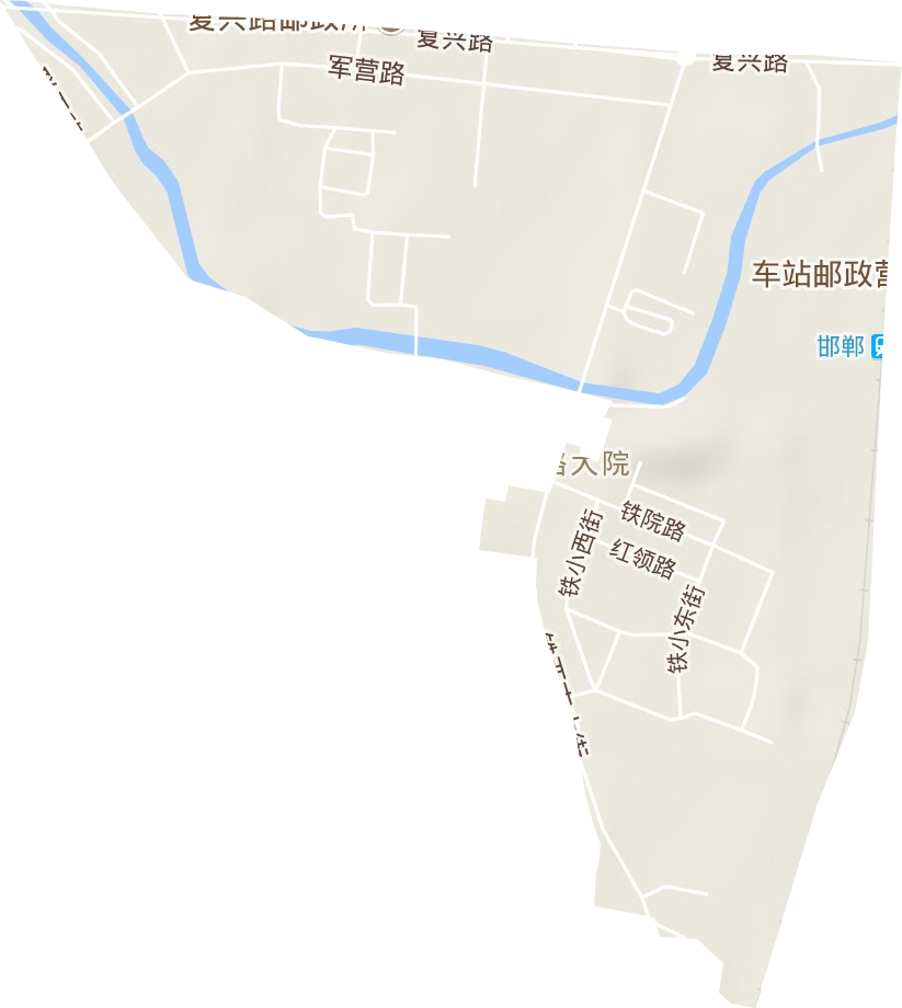鐵路大院街道地形圖