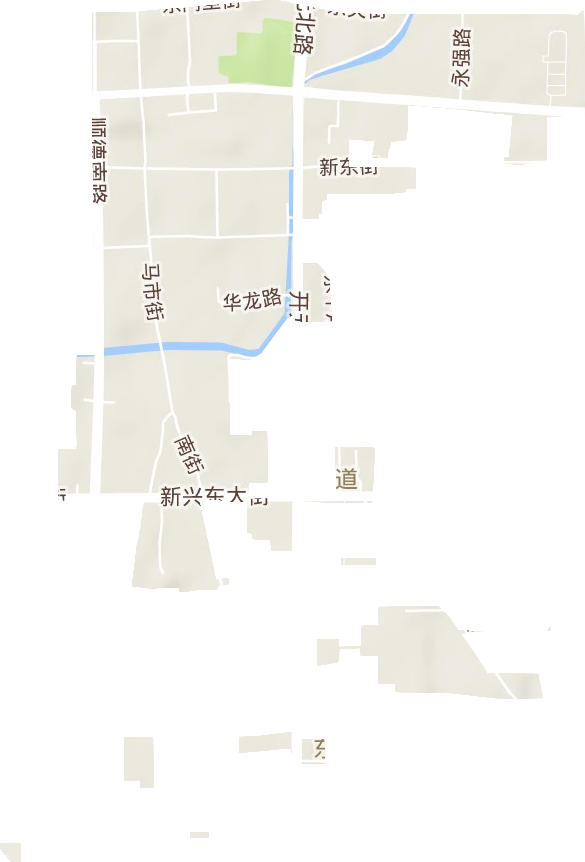 北大街街道地形圖