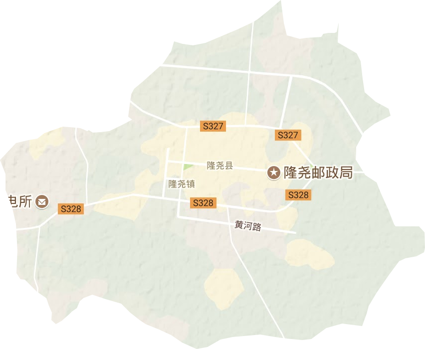 隆堯鎮地形圖