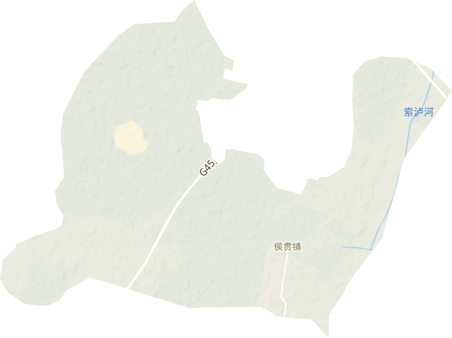侯貫鎮地形圖