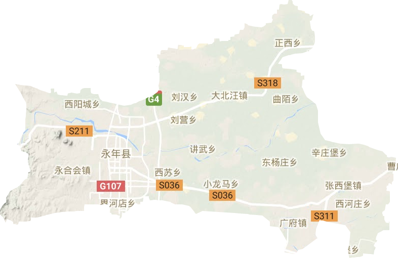 永年區(qū)地形圖