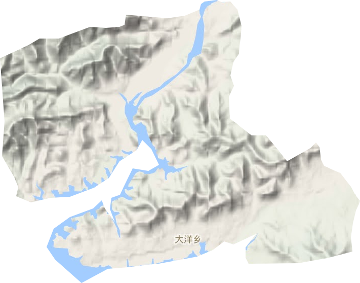 大洋鄉(xiāng)地形圖