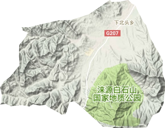 白石山鎮(zhèn)地形圖